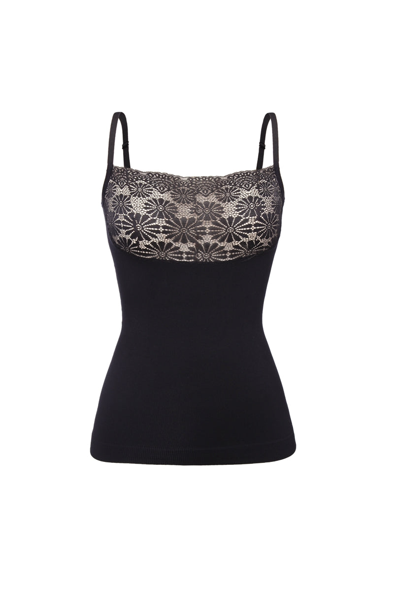 Lace Tummy Control Slimming Cami Top Shapewear