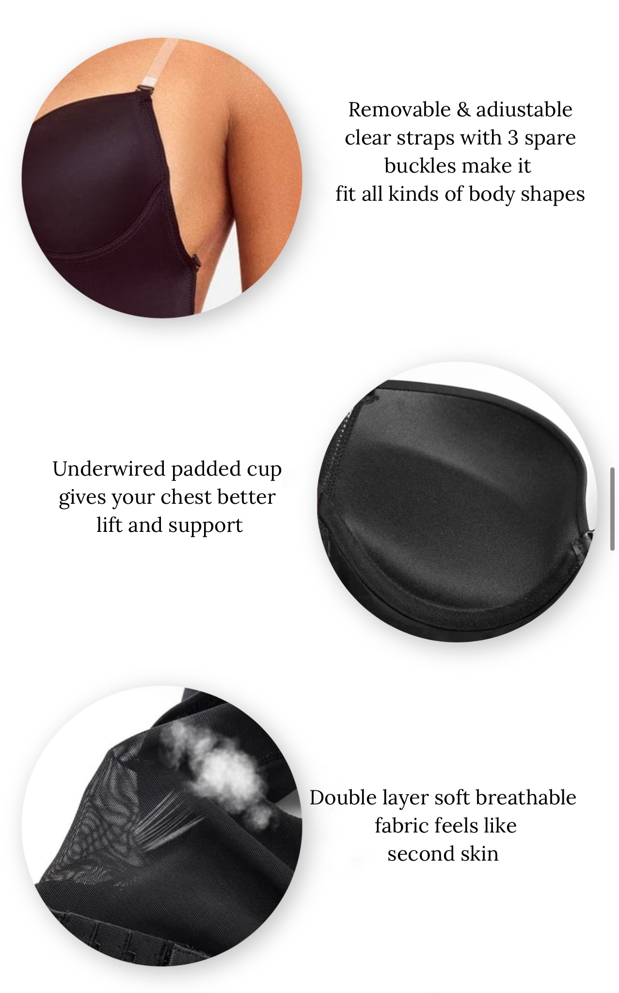 Backless Strapless Bra, Shapewear