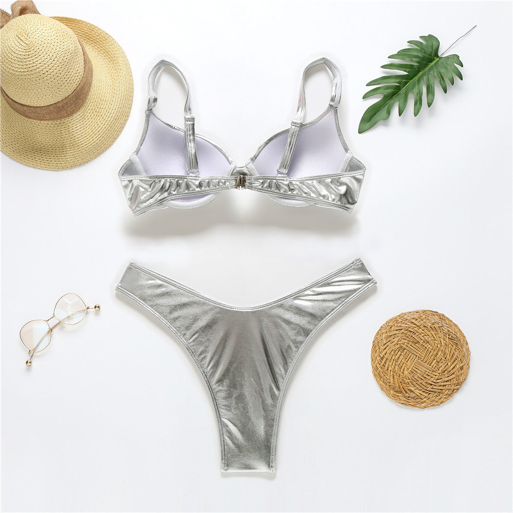 silver bikini set