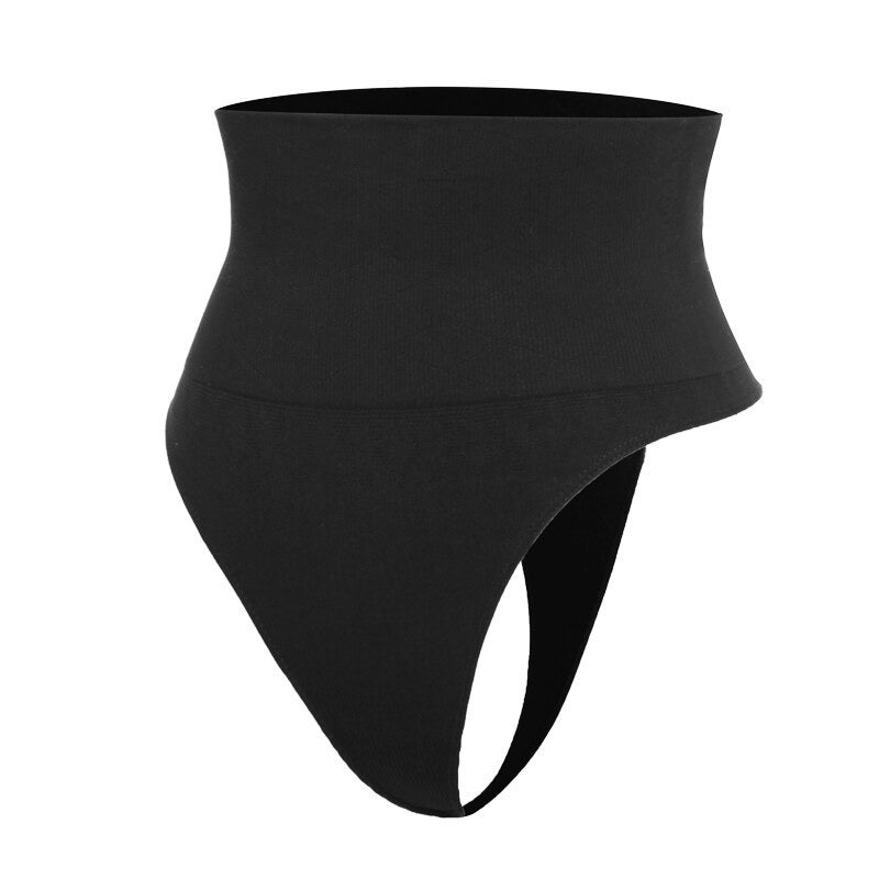 High-Waisted Tummy Control Thong With Bones/ No Bones