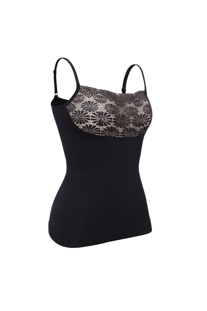 Lace Tummy Control Slimming Cami Top Shapewear –