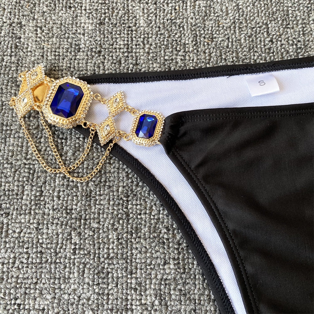 rhinestone swimsuit