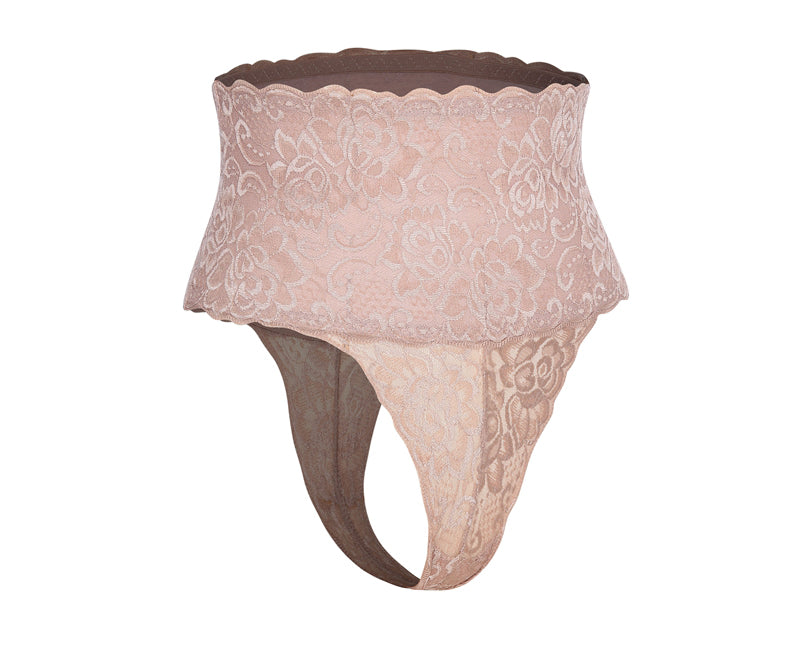 Gentle Tuck Lace Compression Thong