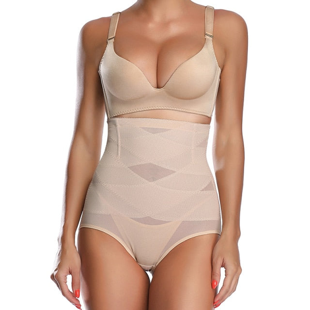 CrissCross Extra-Firm High-Waisted Tummy Control Mesh Briefs