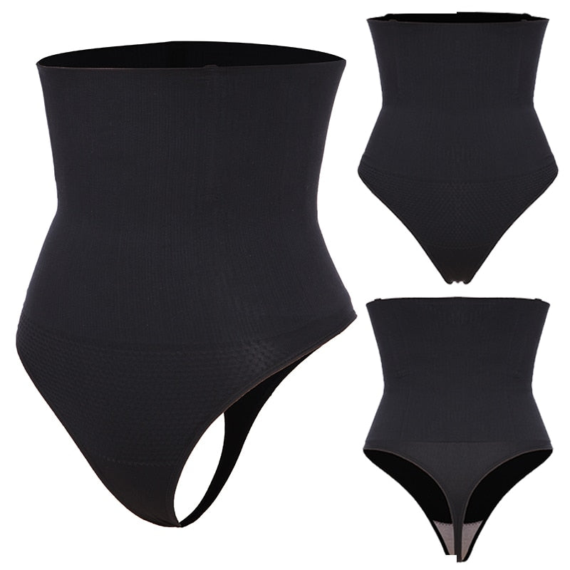 Extra Firm-Control High-Waisted Sculpting Thong With Bones
