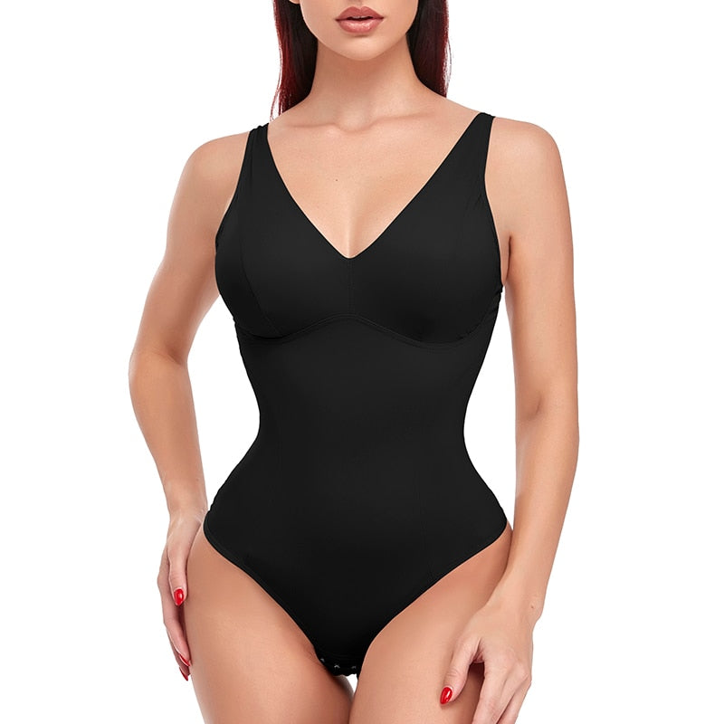 Bodysuit for Women Shapewear for Women Tummy Control V Neck Mesh Cut Out Body  Shaper Soft Transparent with Built-in Underwire Bra Shapewear Tops Bodysuit  at  Women's Clothing store