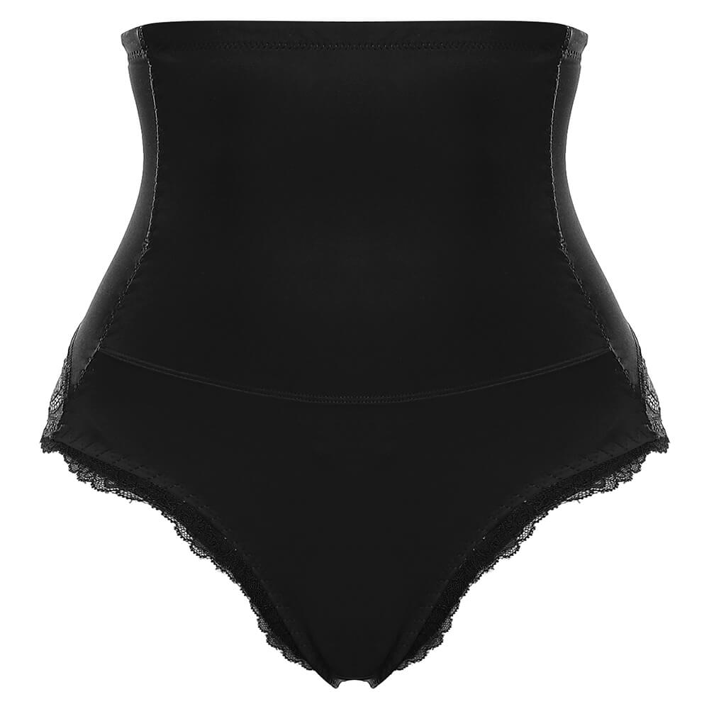 Waisted High-Waisted Tummy Control Lace Cheeky Panty